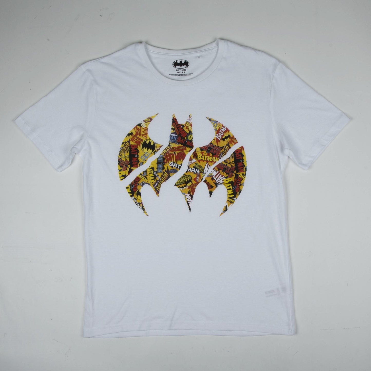 Polera MC hombre batman logo colores DC comics